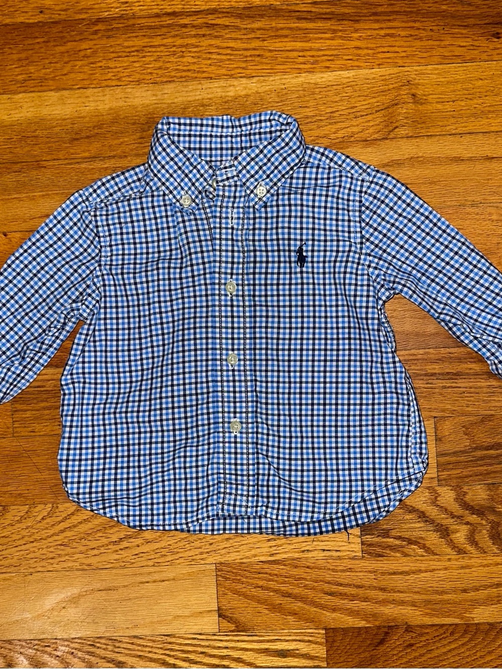Ralph Lauren Baby Boy Checked Button-Down Shirt Size 9M